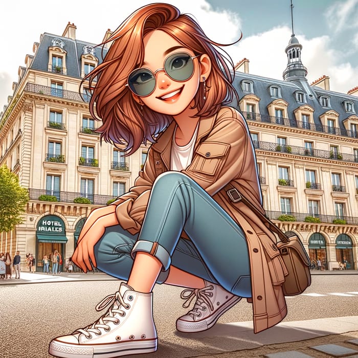 Creating Pixar-Style Animation Image: Smiling Girl in Paris