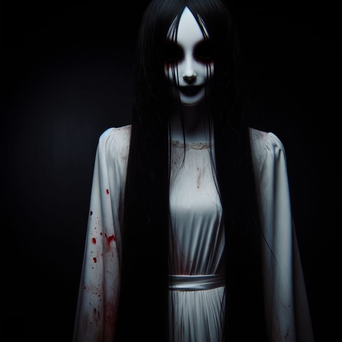 Dark Haired Entity in White Dress | Scary Reactionary Ghost