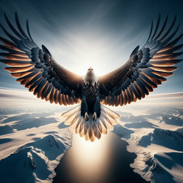 Majestic Eagle Soaring Towards You | AI Art Generator | Easy-Peasy.AI