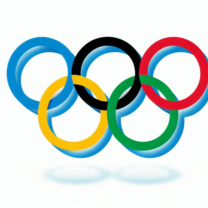 Olympic Rings Symbol: Blue, Yellow, Black, Green & Red