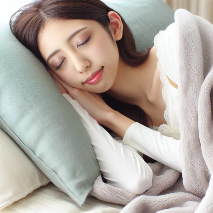Young Woman Sleeping Soundly - Sweet Dreams