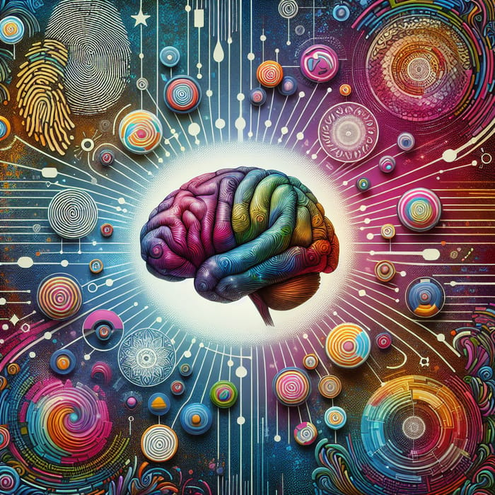 Dynamic Fusion of DMIT and NLP Elements Poster with Vibrant Brain