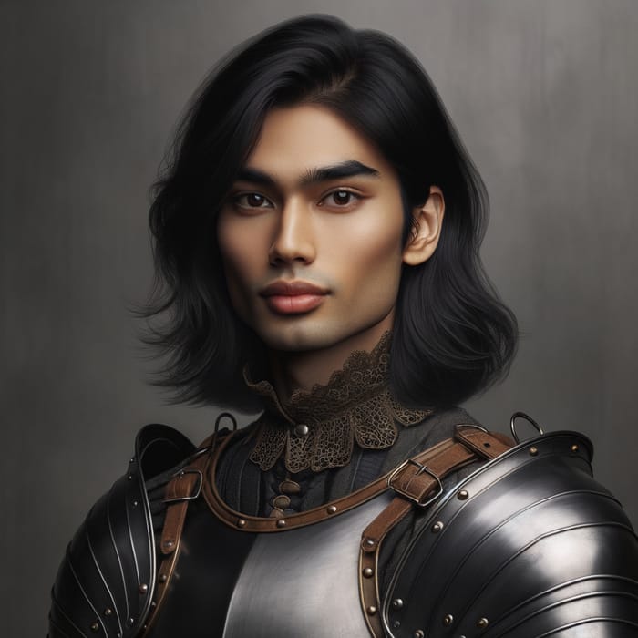 Androgynous South Asian Female Knight Art