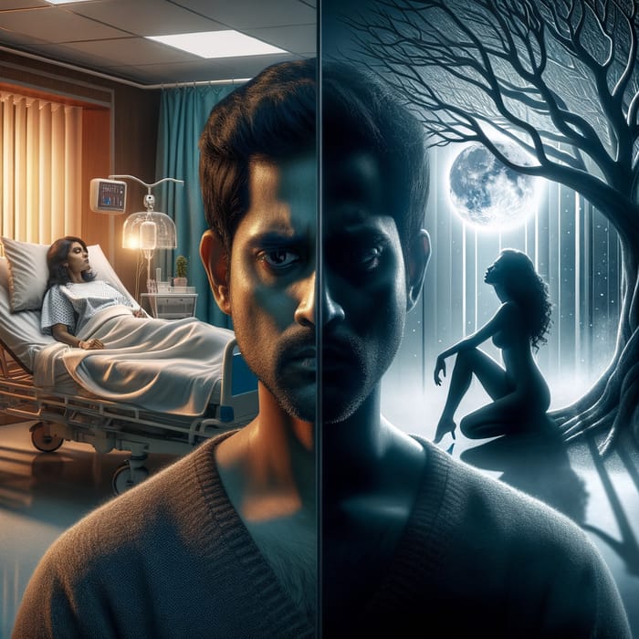 Man's Emotional Dilemma in Hospital Room & Tempting Shadows