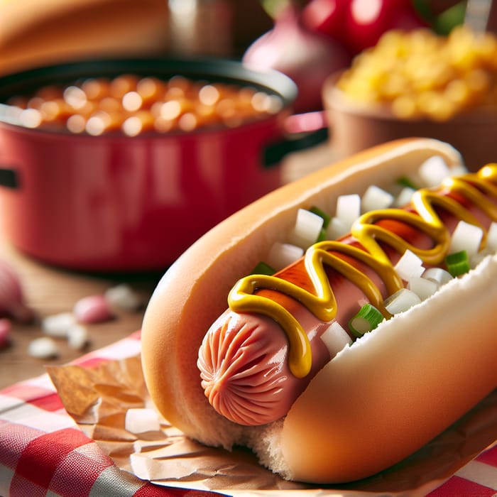 Delicious Grilled Glizzy Hotdog in Soft Bun | BBQ Scene