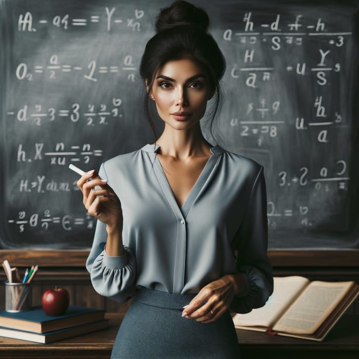 Experienced South Asian Female Teacher in Classroom