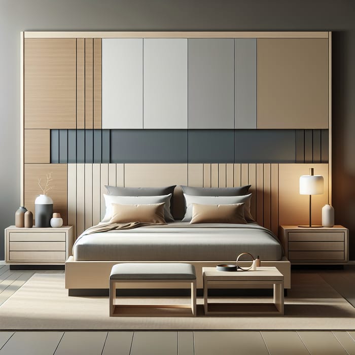 Modern King Size Bed with Minimalist Design | Sleek Bedroom Furniture