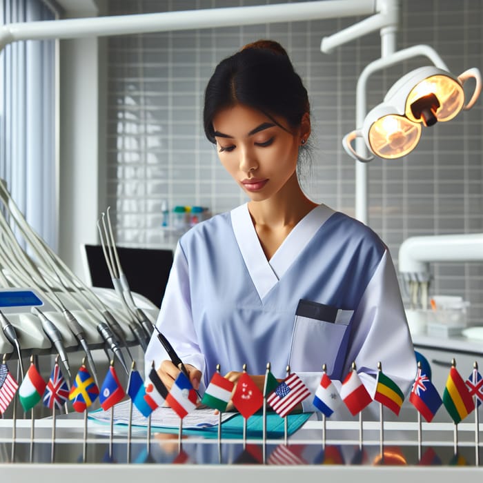 Female Dentist at Penn Dental Medicine | Flags Around the World