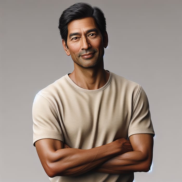 Portrait of a Friendly South Asian Man