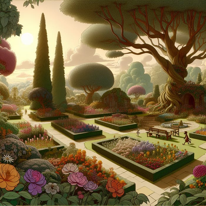 Magical Children's Garden with 3D Cartoon Style
