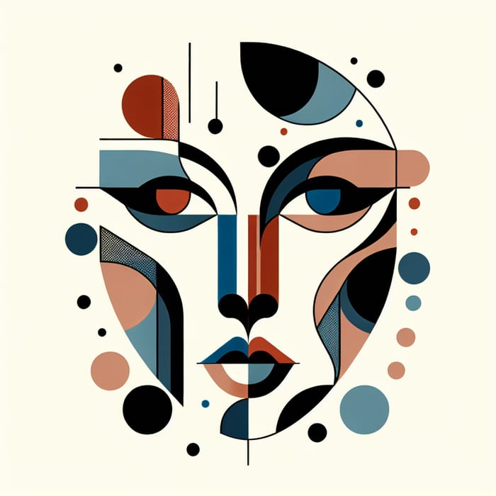 Geometric Female Face Art | Abstract Human-Like