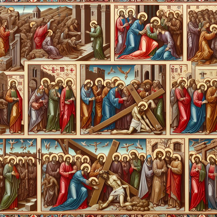 Illustrating 14 Stations of the Cross: Biblical Scenes