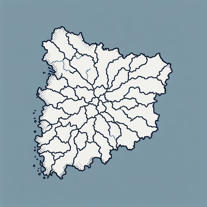 Karnataka Map Outline - Detailed and Accurate