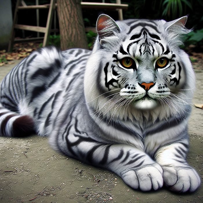 Grey Shirazi Cat with Tiger-Like Appearance