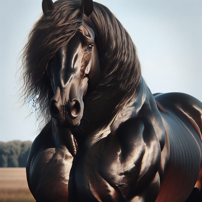 Majestic Bogatyr Horse in Serene Setting
