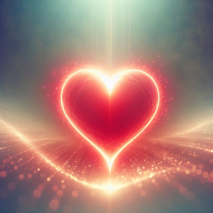 Glowing Heart of Love