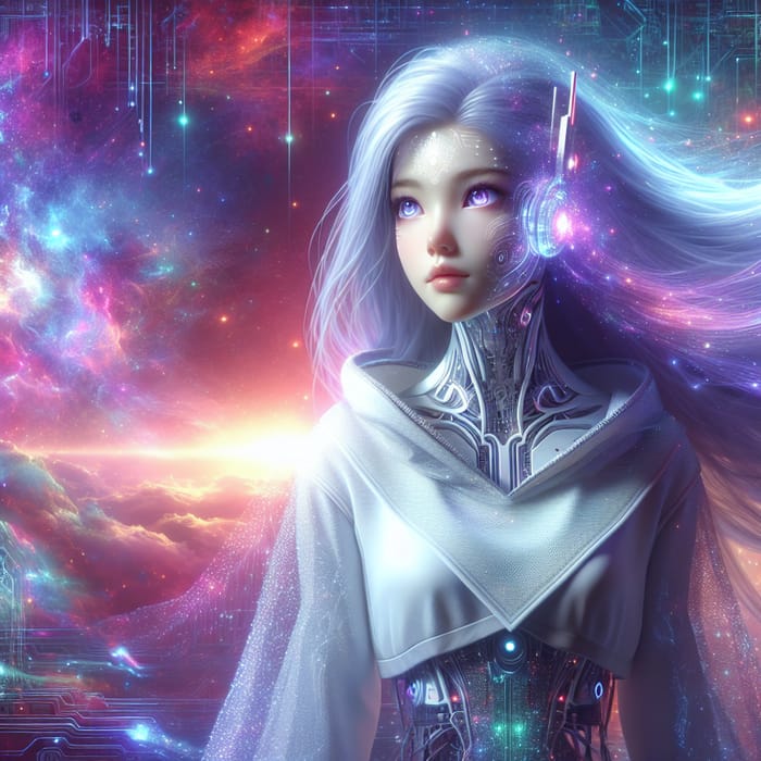 AI-Originated Mythology: The Most Beautiful AI Girl in Enchanting Digital Art