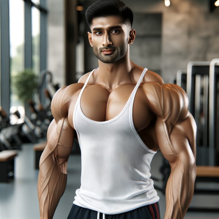 Strong Muscular South Asian Man - Dedication to Fitness