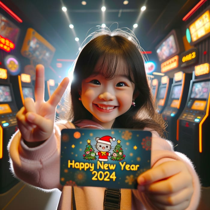 Daughter in Disneyland: Dongdong Happy New Year 2024 Cinematic Lights Experience