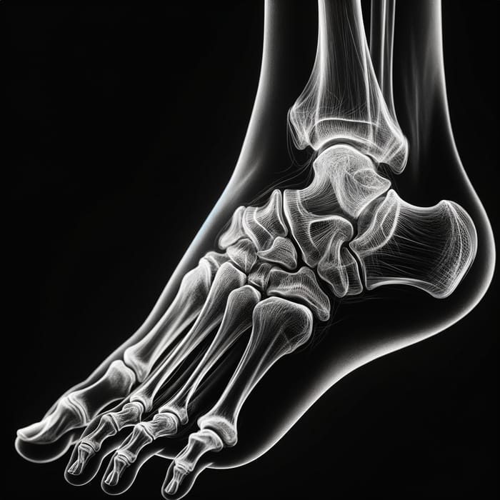 Human Foot X-ray: Detailed Anatomy of Bones and Joints