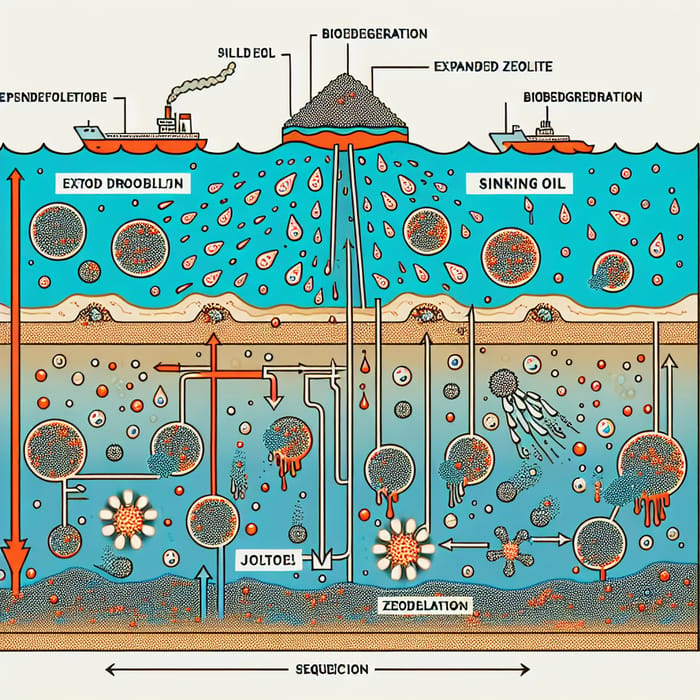 Oil Biodegradation Process with Expanded Zeolite in the Sea