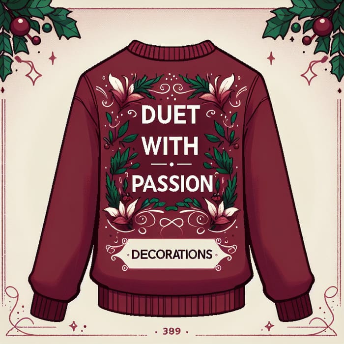 Burgundy Polar with Duet with Passion - Decorations
