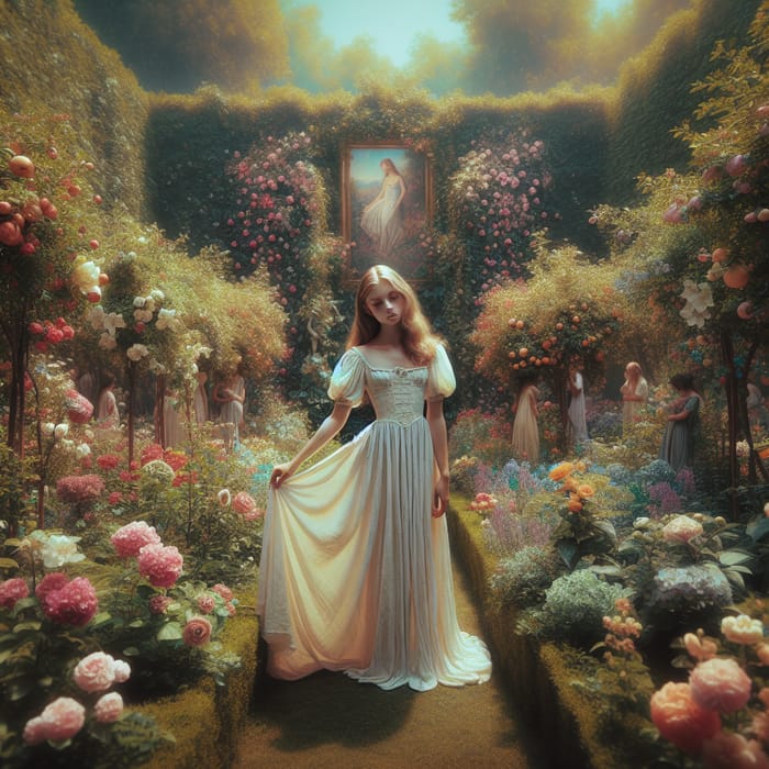 Enchanting Fairytale Princess in Vibrant Garden - Airenne