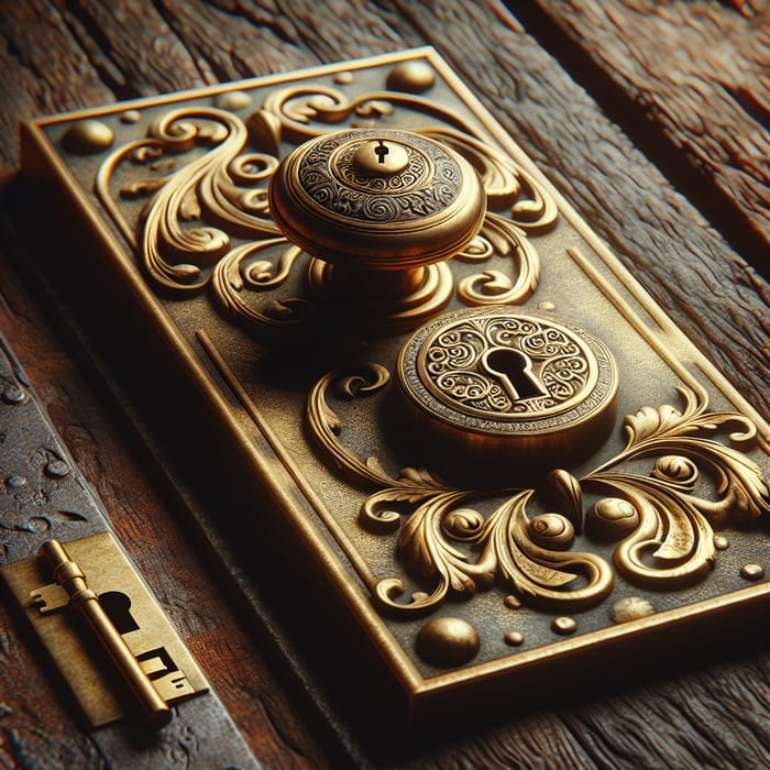 Classic Antique Brass Door Lock for Timeless Elegance