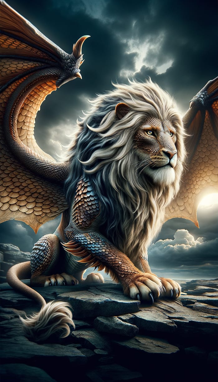 Mythical Lion Dragon Creature | Awe-Inspiring Hybrid Beast