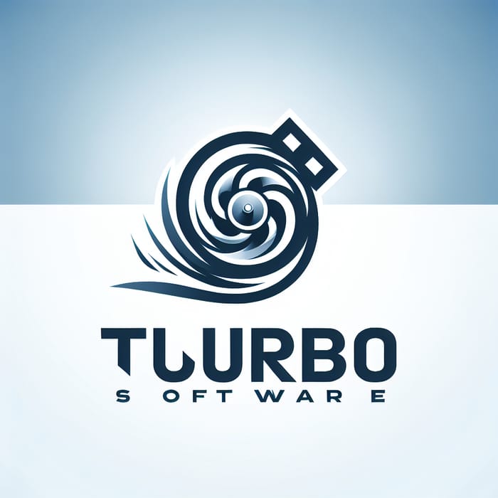 Speed-Themed Turbo Software Logo | Modern Sleek Design