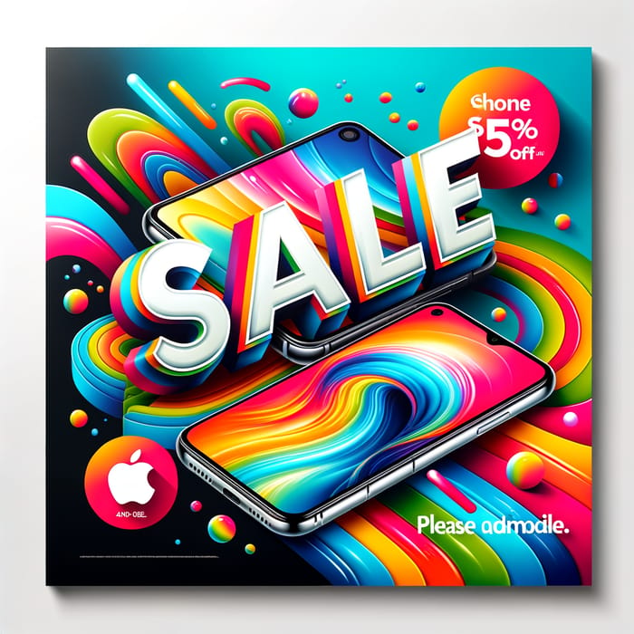 Colorful Sale Banner for Top Smartphones | Limited-Time Offer