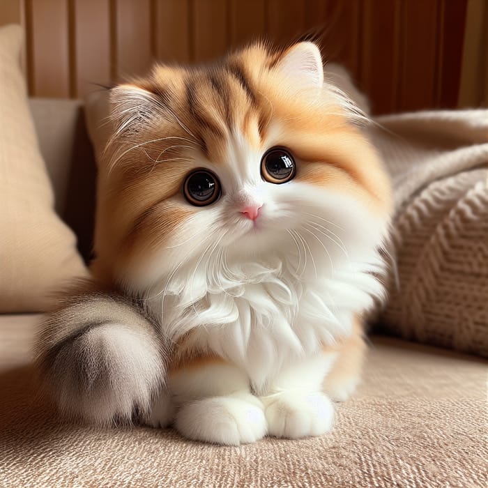 Irresistibly Cute Cat with Sparkling Eyes | Fluffy Feline