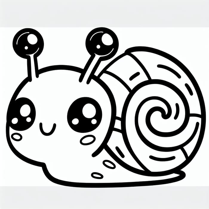 Friendly Snail Coloring Page for Toddlers