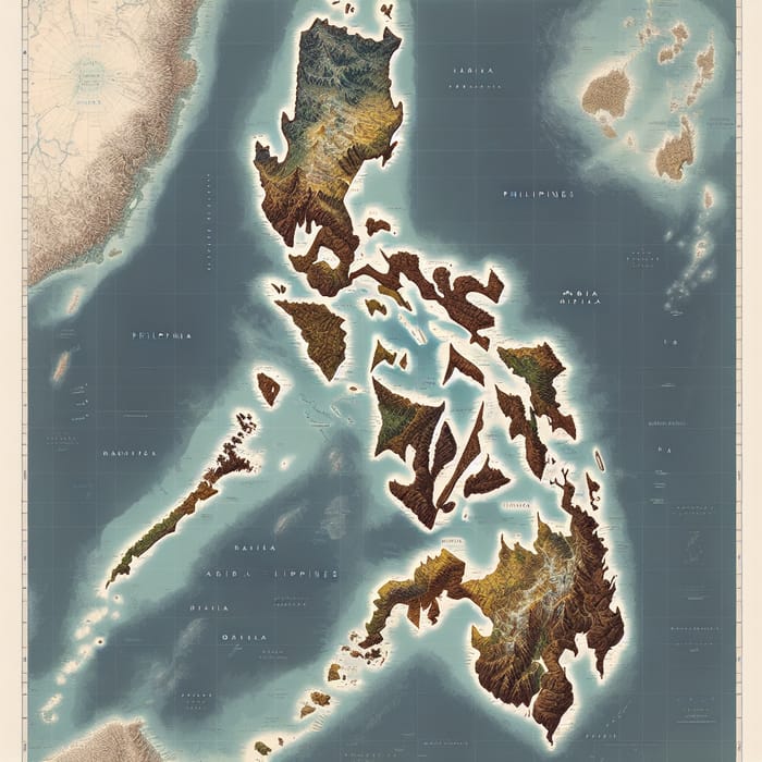 Philippine Map Illustration: Geography & Features | AI Art Generator ...
