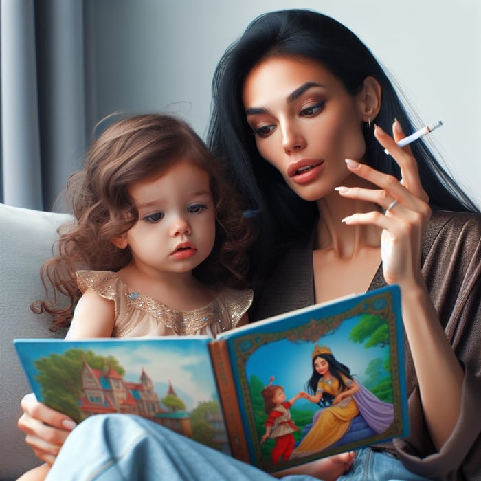 Heartwarming Mother-Daughter Moment: Storybook Time Instead of Cigarette