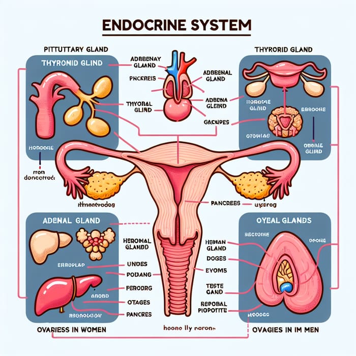 Endocrine System Schematic Diagram & Functions