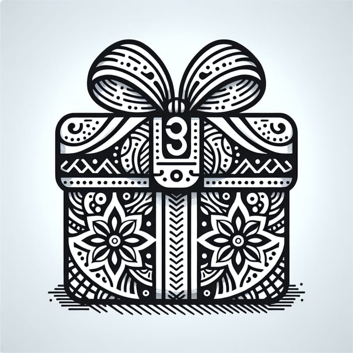 Elegant Gift Box Design for Drawing on Coupon Bond