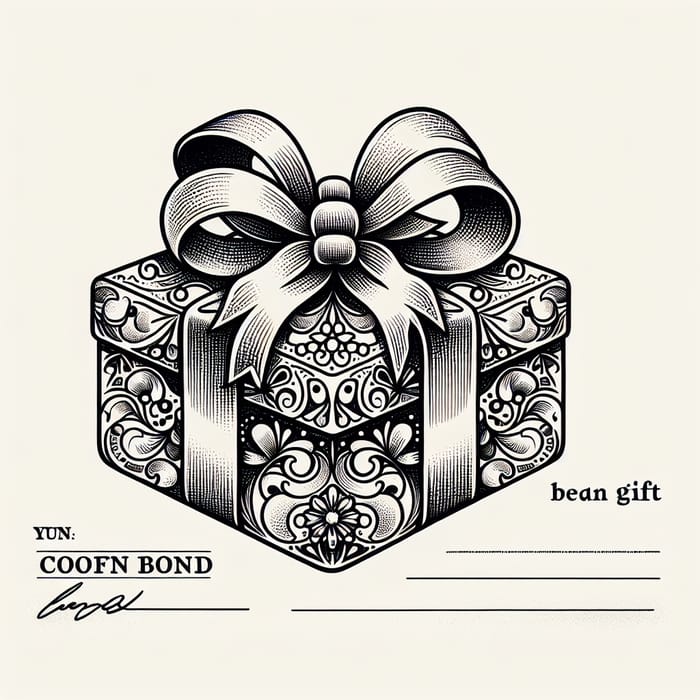 Gift Design Drawing for Coupon Bond | Elegant & Simple