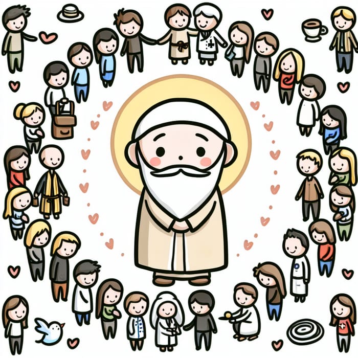 Adorable Doodle of Love and Unity for Jesus & People