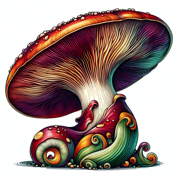 Vivid Mushroom Illustration