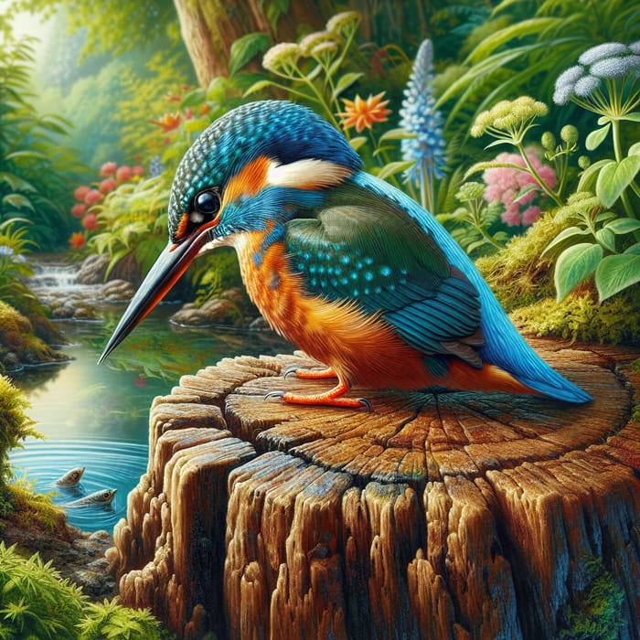 Kingfisher Bird: Stunning Blue & Orange Plumage - Wildlife Photography