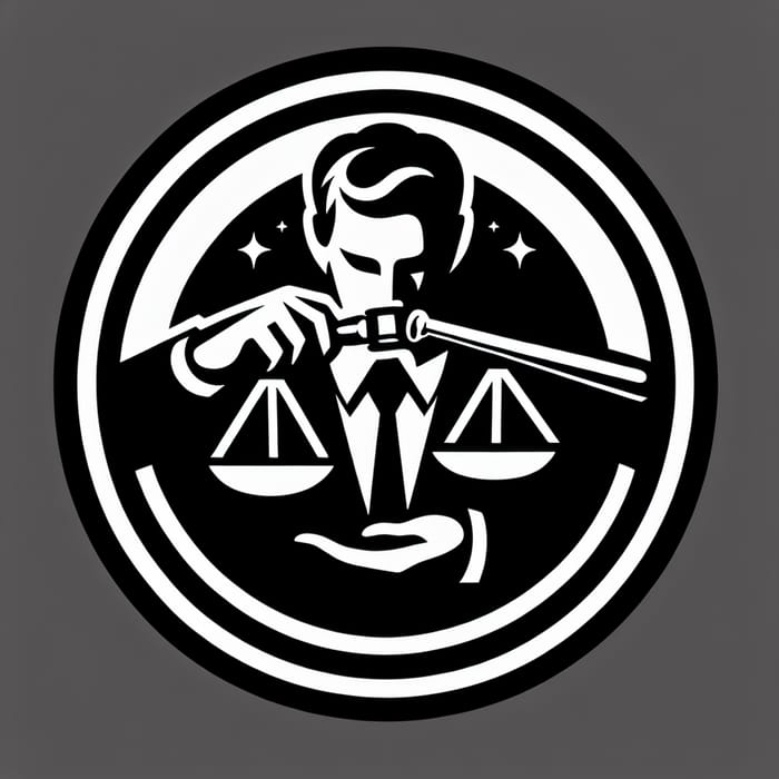 Black and White Lawyer Trademark Symbol - Legal Branding Icon