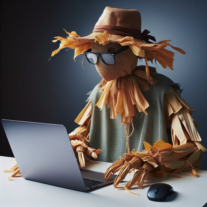 Scarecrow Cyberpunk: Tech Developer at Work