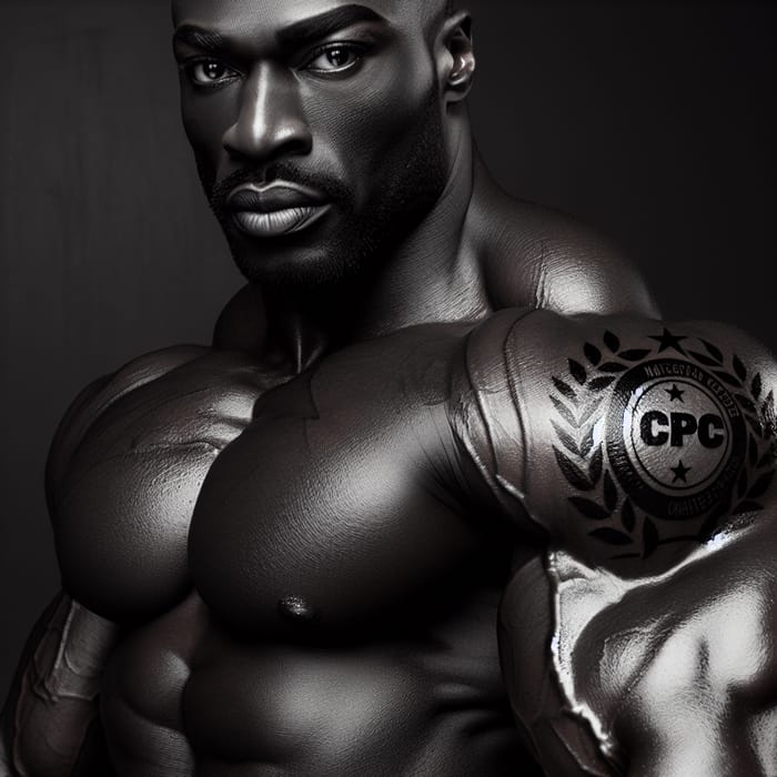 Natkhat: Black Bodybuilder Man with CPC Tattoo