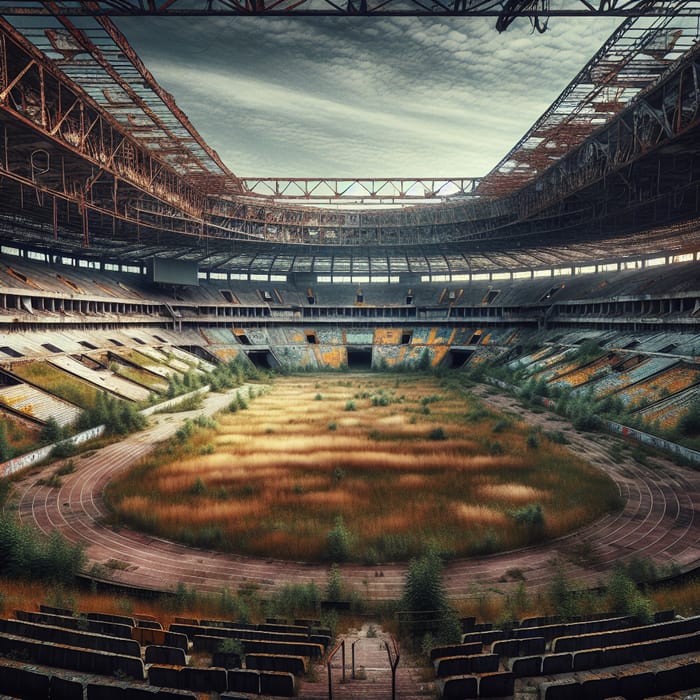 Abandoned Stadium: Eerie Relic of the Past