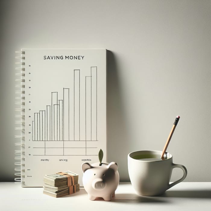 Minimalist Money-Saving Methods | Budget Notebook & Piggy Bank
