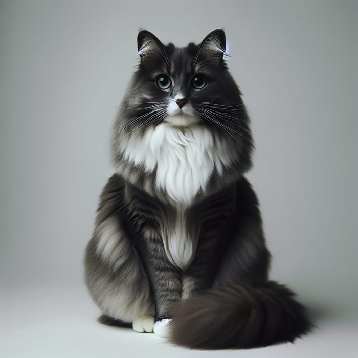 Beautiful Medium-Sized Slate-Grey Cat | Stunning Green Eyes