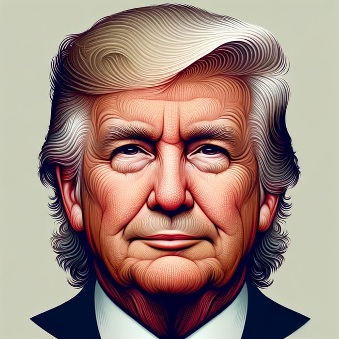 Custom Portrait of President with Donald Trump Features