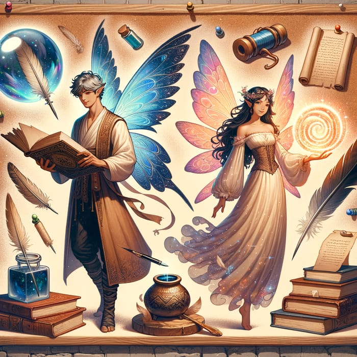 Enchanting Fairies and Symbols for Language Day Display