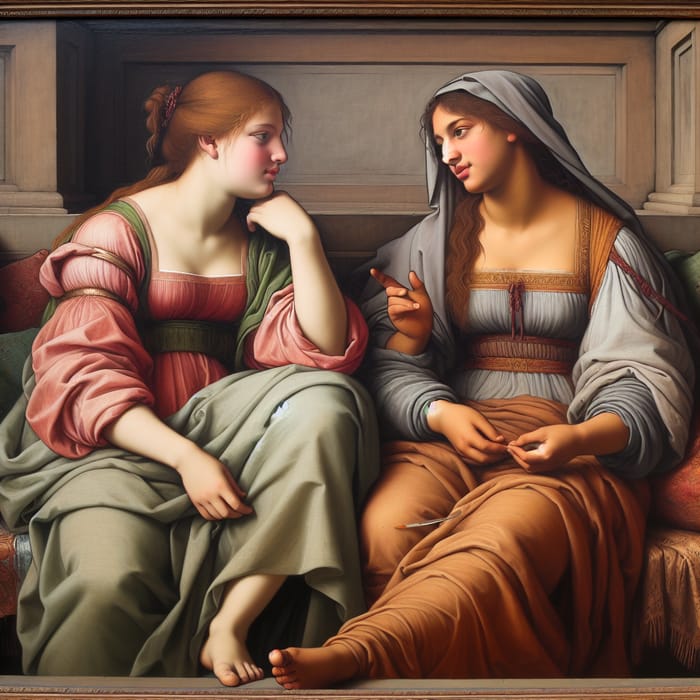 Renaissance Painting of Platonic Love Between Women